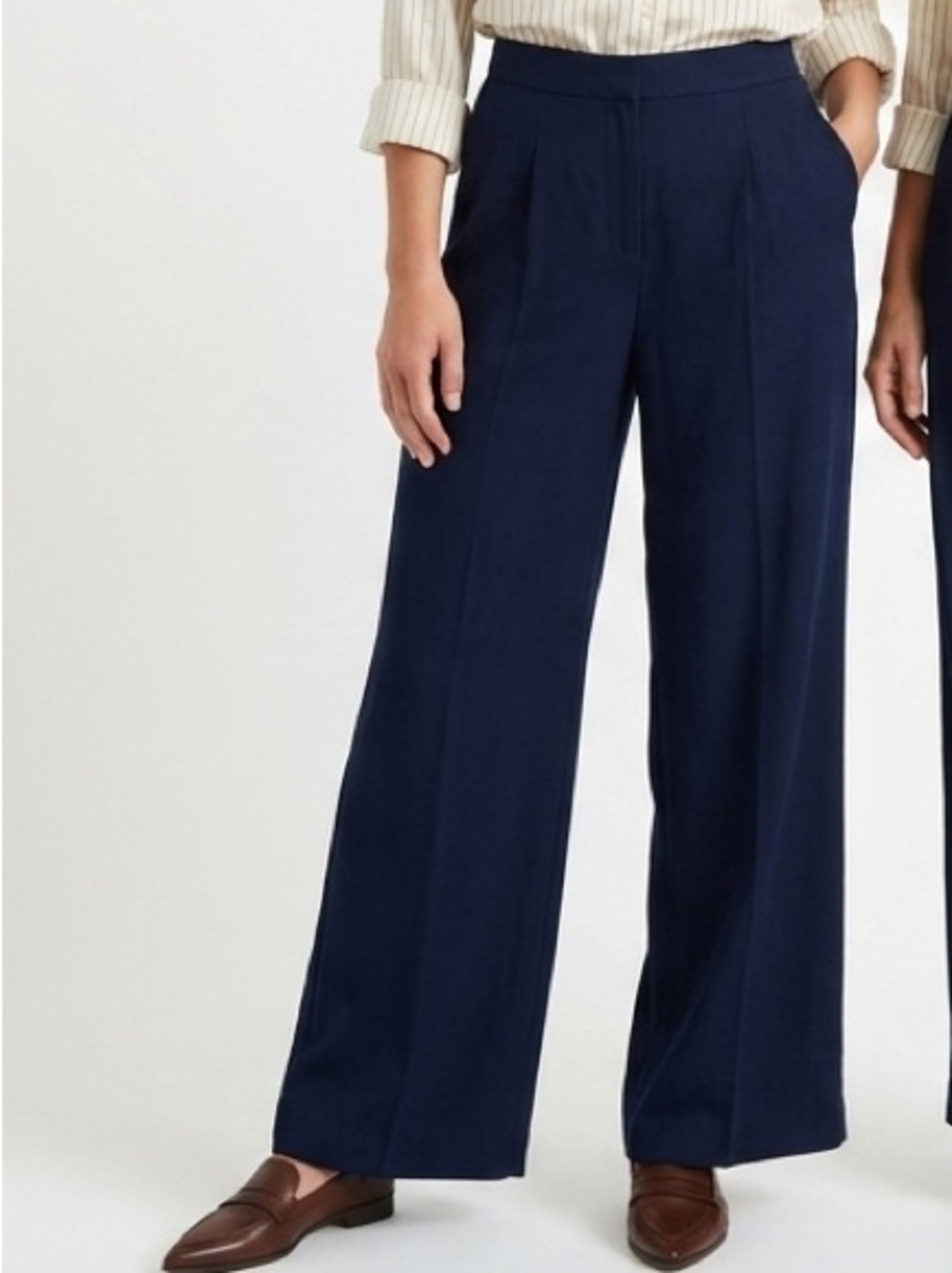 Jason Wu Navy Wide-Leg Dress pants